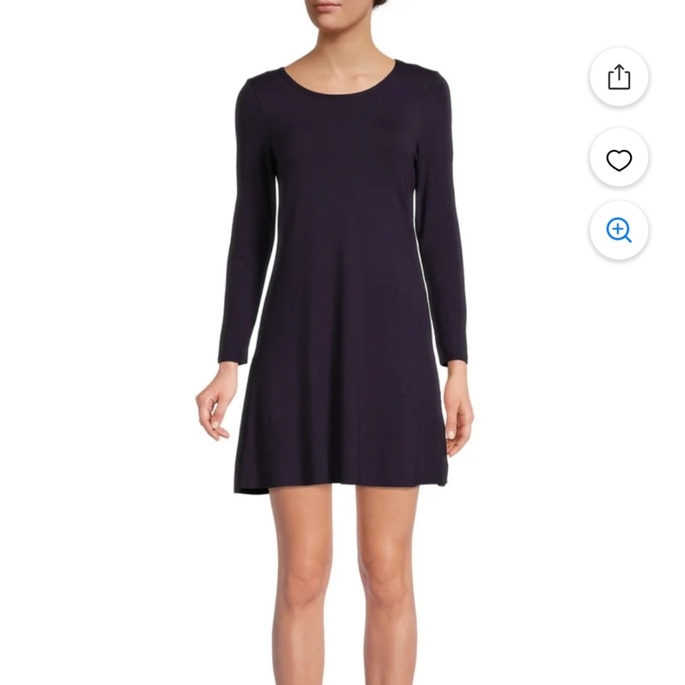 Nine. Eight New York Women’s Navy Long Sleeve T-Shirt Dress Size XL NWT - Picture 3 of 11